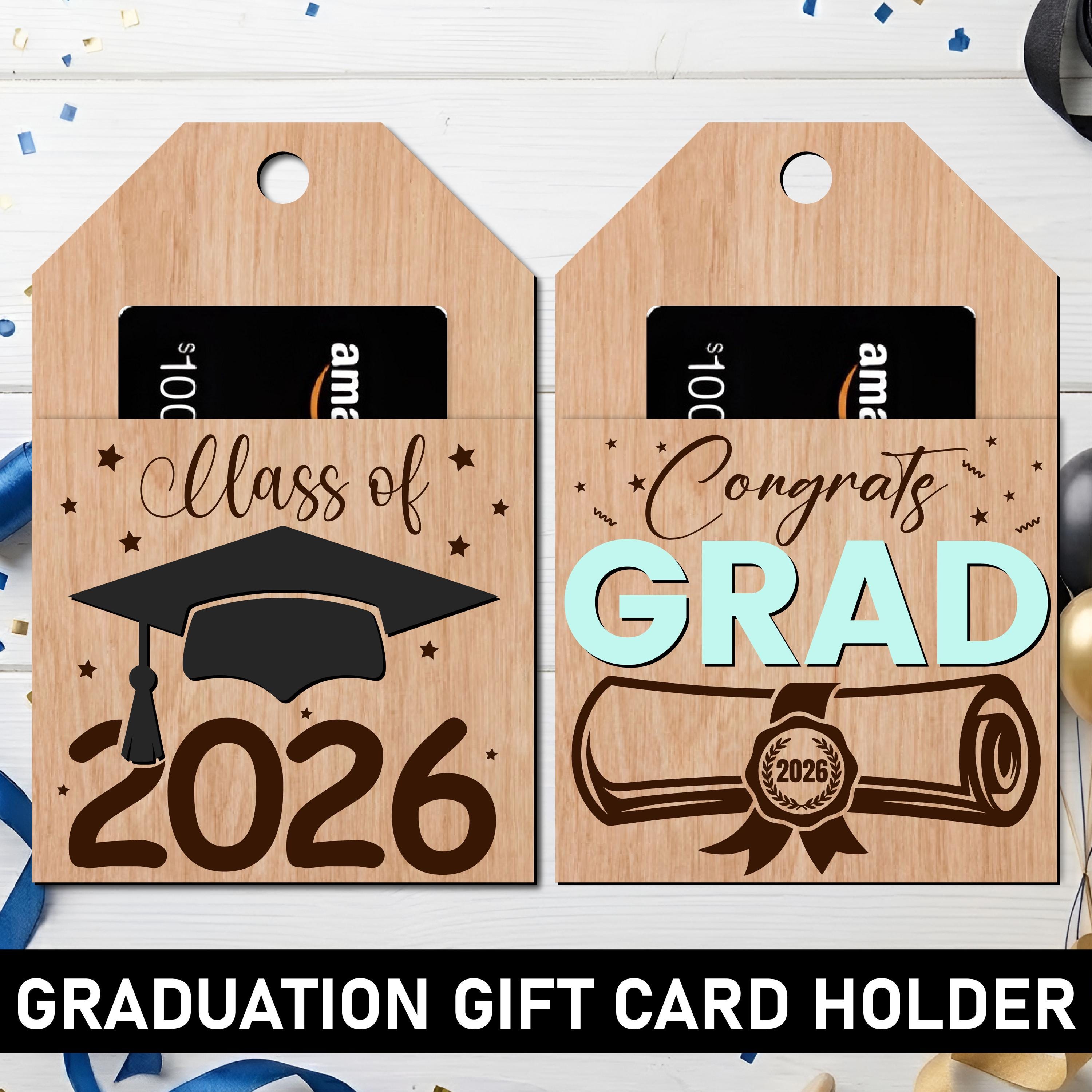 Graduation Gift Card Holder SVG Bundle, Class of 2026, Congrats Grad ...