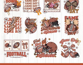 Football Game Day Coquette PNG - Touchdown Season Design