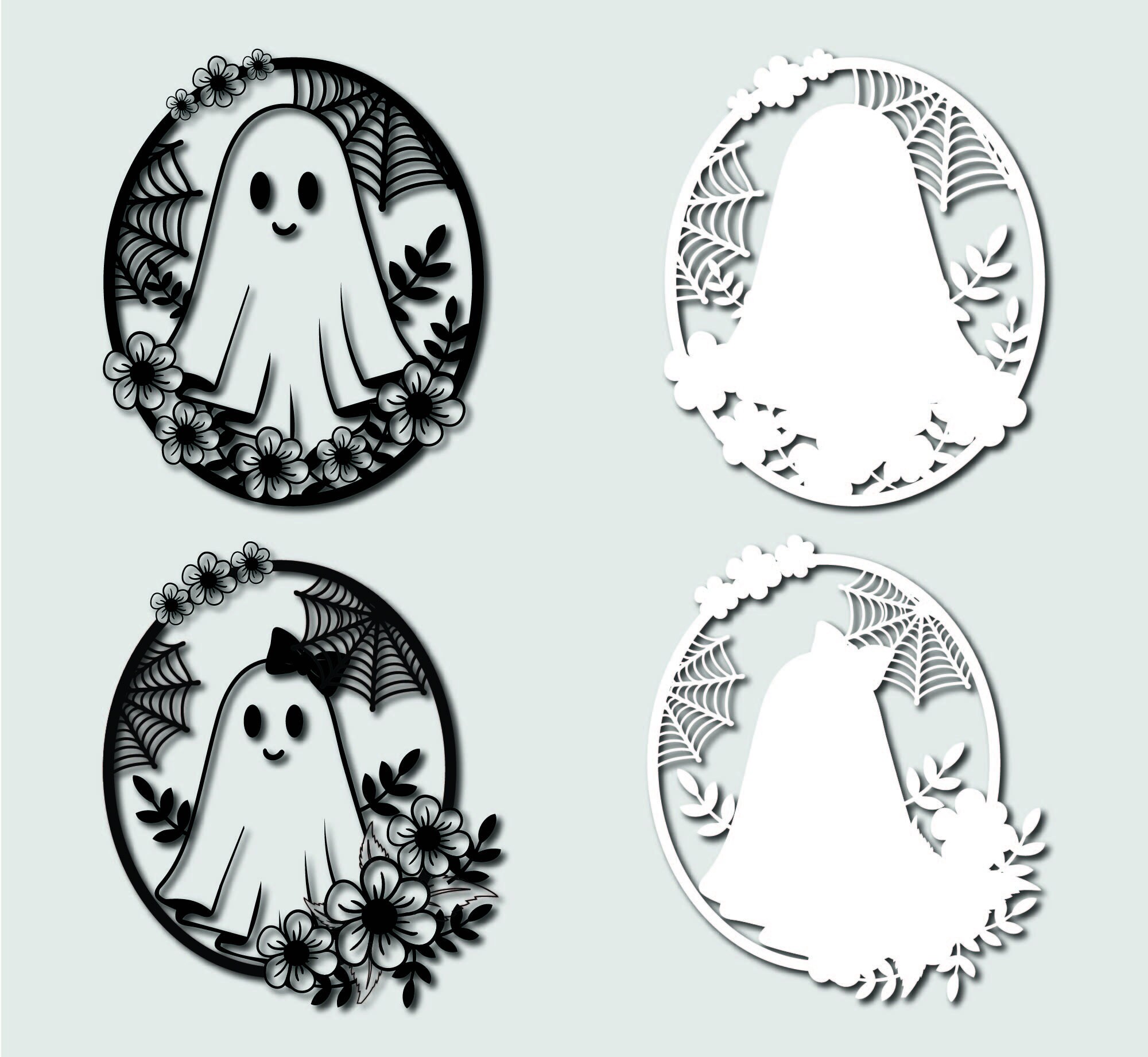 Ghost Using Computer Svg Halloween Ghosts SVG Bundle: Spooky Craft Designs (digital Download - Etsy