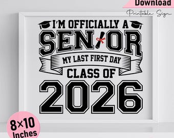 Senior Class of 2026 SVG: Last First Day Shirt Design (Digital Download)