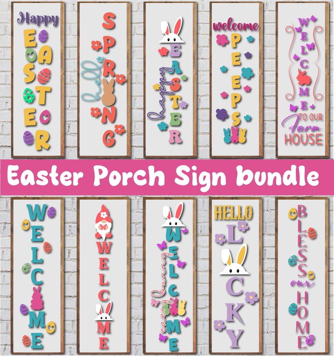 Easter Porch Sign SVG PNG, Happy Easter Svg, Spring Porch Sign, Welcome ...