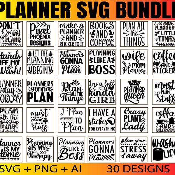 Planner Svg Bundle, Positive Quote Svg, Motivation Quotes, Planner Quote Svg, Planner Stickers, Planner Girl Svg, Planner Stickers Svg