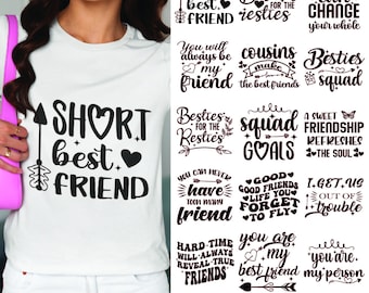 Friendship Quotes SVG Bundle, Friends Cut Files (Digital Download