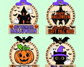 Calendario de cuenta regresiva de Halloween: Adorno de Adviento espeluznante (archivos SVG, PDF y PNG)