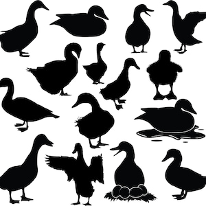 Duck Silhouette Svg, Duck Cricut File, Duck Flying Svg Png, Duck Bundle Svg, Farm Animal Svg, Duck Design Svg, Duck Svg Png, Farm Animal Svg