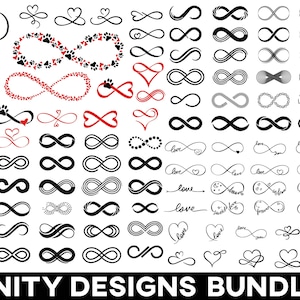 oneindigheid liefde svg, oneindigheid en hart svg, oneindigheidssymbool Svg, oneindigheidsteken Svg, Valentijnsdag Svg, bruiloft gesneden bestanden Cricut silhouet