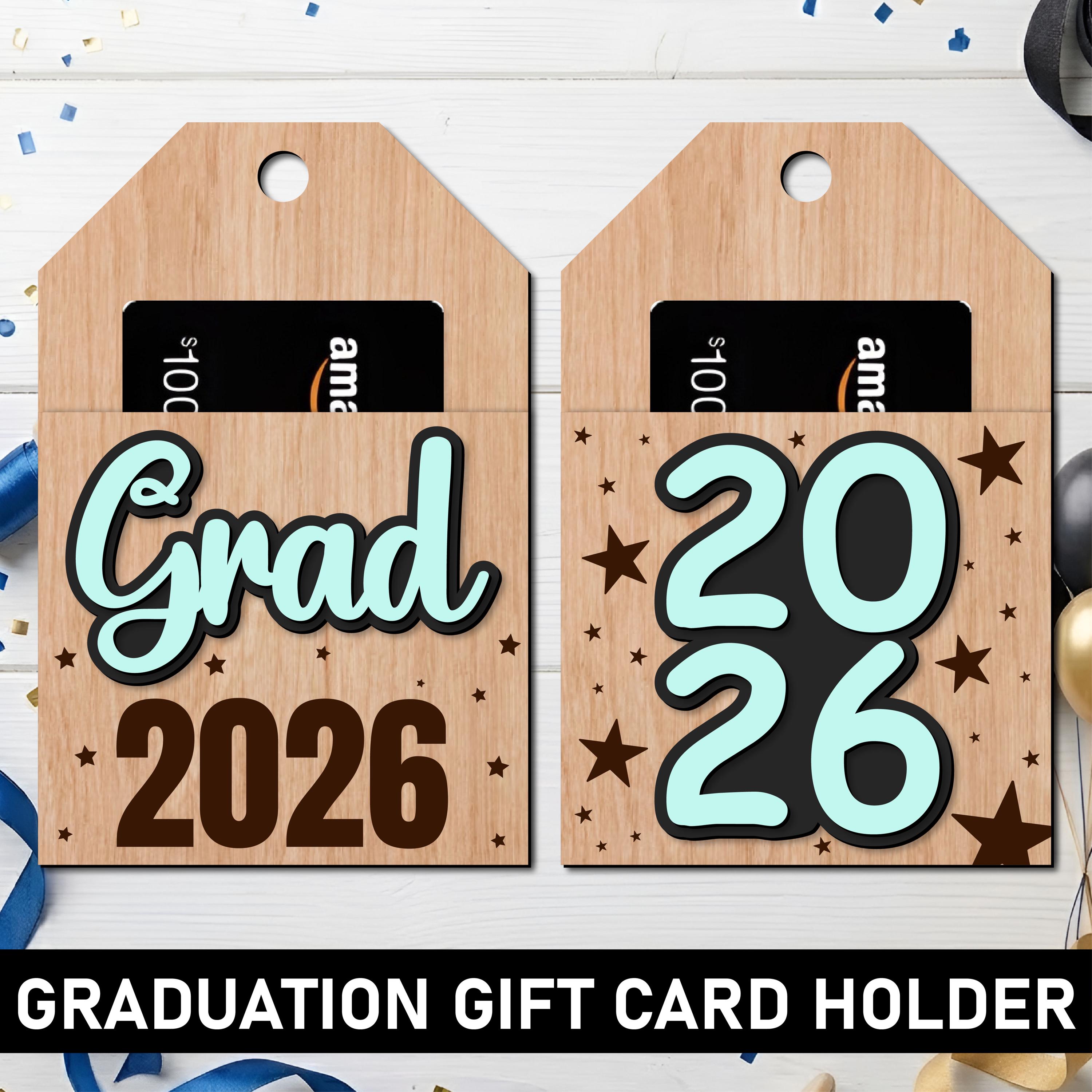Graduation Gift Card Holder SVG Bundle, Class of 2026, Congrats Grad ...