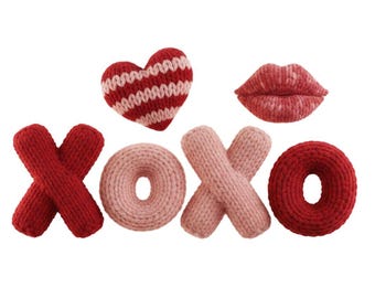 Faux Yarn XOXO Png, Trendy Valentine Png, Crochet Knitted Sublimation Design Digital Download