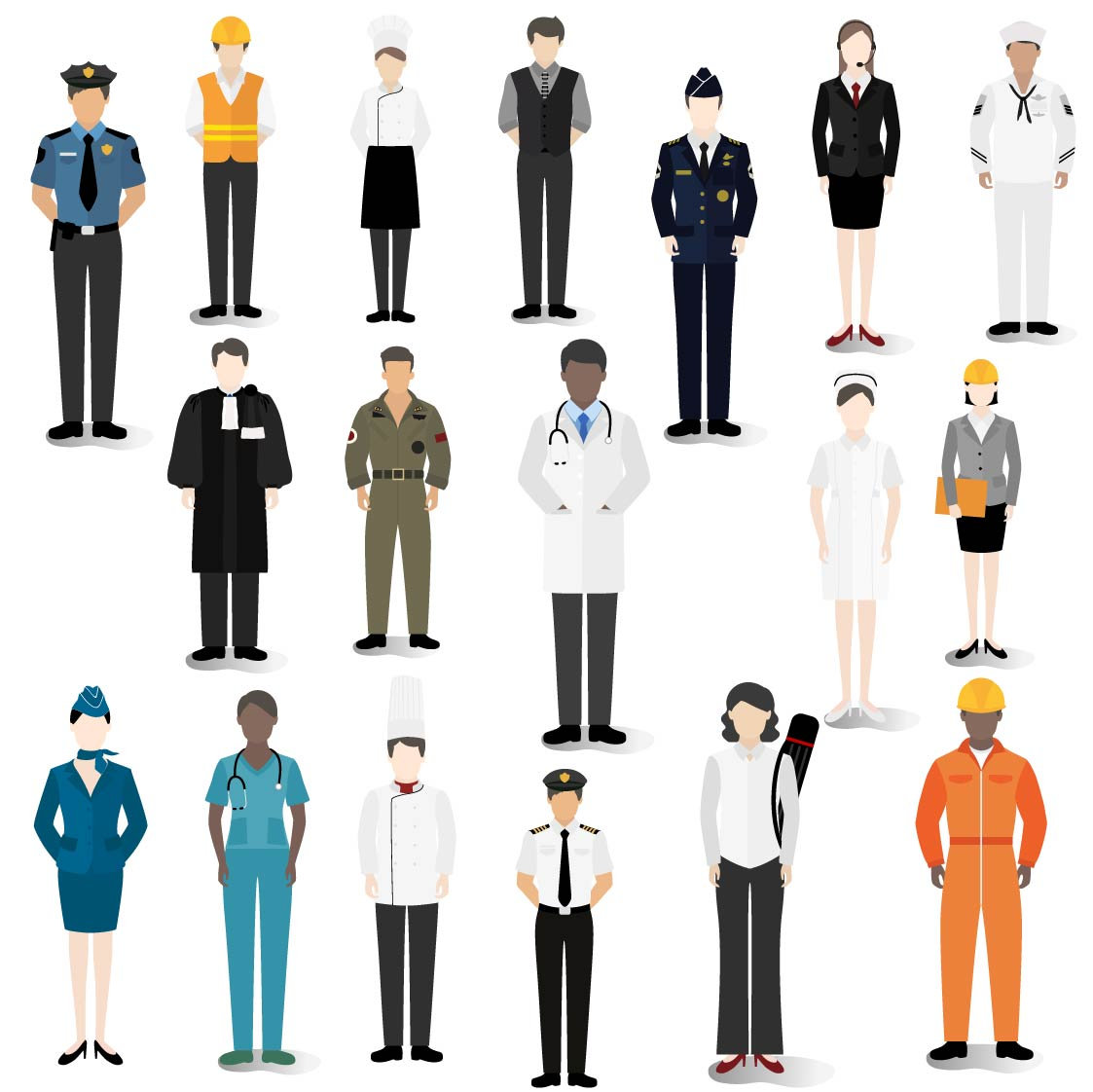 Occupations Clipart Professions Workers Clipart (Instant Download) - Etsy