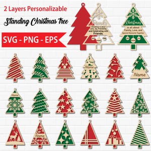Personalized Christmas Tree Ornament SVG: Laser Cut File (Digital Download)