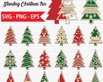 Personalized Christmas Tree Ornament SVG: Laser Cut File (Digital Download)