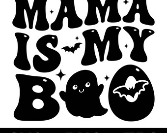 Mama is my Boo SVG : conception de chemise d'Halloween (téléchargement numérique)