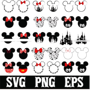 Tête de souris Svg, voyage en famille, Svg Mickey Halloween, oreilles de Mickey, Svg anniversaire Mickey, visage de Mickey, Svg vacances en famille