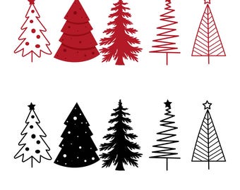 Christmas Tree SVG Bundle: Holiday Laser Cut Files (Digital Download)