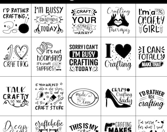 Crafting SVG Bundle: Funny Craft Quotes (Digital Download)