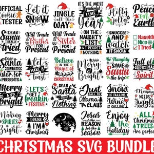 Christmas SVG and PNG Design Bundle: Holiday Crafting