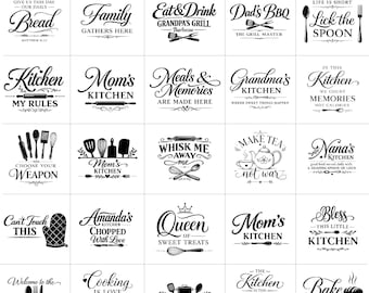 Kitchen Quote SVG Bundle, Home Decor and Kitchen Sign Cut Files (Digital Download)