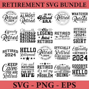 Ensemble SVG retraite, SVG retraité, SVG retraite amusante, SVG officiellement retraité, SVG bonne retraite | Retraite disant Svg couper fichier