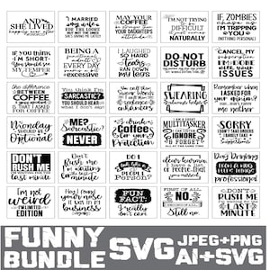 Sarcasme Svg bundel, sarcastische bundel Svg, grappige moeder Svg, grappige gezegden Svg, grappige Svg bundel, sarcastische gezegden Svg bundel, sarcastische citaten