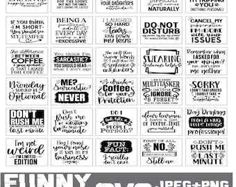 Funny Sarcastic Quotes SVG Bundle: Mom Life Designs (Digital Download)