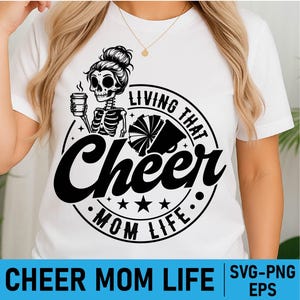 Cheer Mom PNG: Sports Mom Shirt Design (Digital Download)