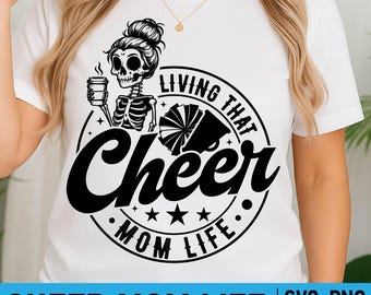 Cheer Mom PNG: Sports Mom Shirt Design (Digital Download)