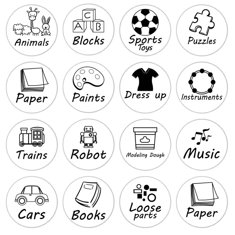 Printable Kids Activity Labels for Bins, Shelves (digital Download) - Etsy