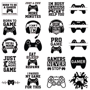 Chica gamer SVG, Chico gamer SVG, Gamer retro SVG, Papá gamer SVG, Vida gamer SVG, Camiseta de videojugador SVG, Arte de chica gamer SVG, Letrero de gamer SVG