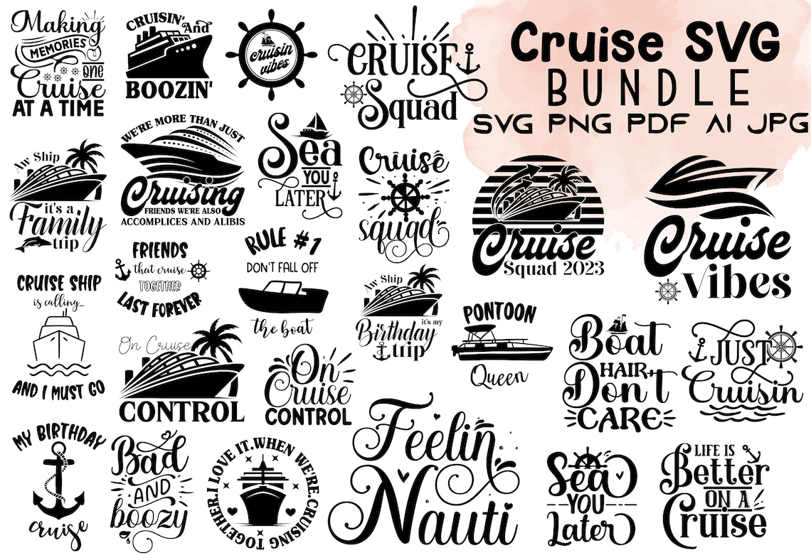 Cruise Svg Cruise Ship Svg Cruise Shirts Svg Anchor Svg - Etsy