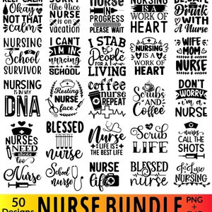 Krankenschwester SVG Bundle: Zitate & Designs, Cricut Cut Files
