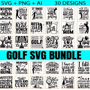 Golf Svg-bundel, golfbal Svg, golfclub Svg, golfen gesneden bestanden, golfspeler Svg, golf Cricut Svg, grappige citaten golf, golf citaat afdrukbare