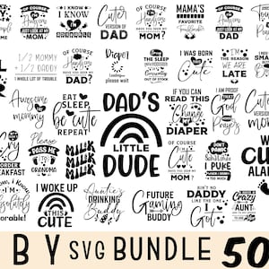 Baby SVG Bundle: Newborn Quotes, Girl & Boy Designs (Digital Cut File)