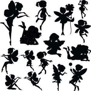 Fairy Girl Svg, Cute Fairy Svg, Fairy Princess Svg, Fairy Silhouette Svg, Fairy Vector, Fairy Cut Files, Fairy Svg File, Fairies Bundle Svg