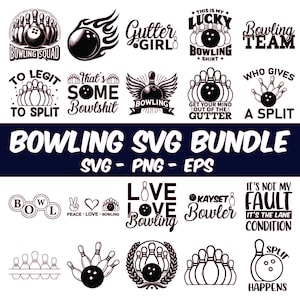 Clipart bowling, Svg boule de bowling, fichier coupe bowling, Svg de quilles de bowling, lot de Svg de bowling, Svg de chemise de bowling, boule de bowling, dicton de bowling