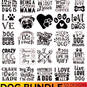 Hond citaten svg bundel, grappige hond citaten svg, hond traktatie svg, hond bandana citaat svg, hond moeder svg, hondenliefhebber svg, Cricut gesneden bestand, silhouet