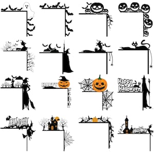 Halloween Decor Svg, Halloween Door Corner Svg, Door Corner Sign, Halloween Laser Cut Files, Fall Door Corner Svg, Halloween Door Trim Svg