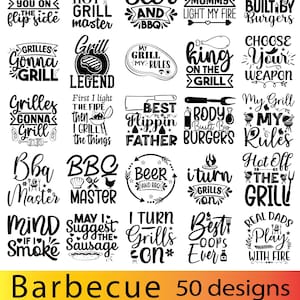 Paquete SVG de barbacoa, paquete SVG de barbacoa, paquete SVG de barbacoa, parrilla SVG, rey de la parrilla SVG, Día del Padre, descarga instantánea de archivo digital