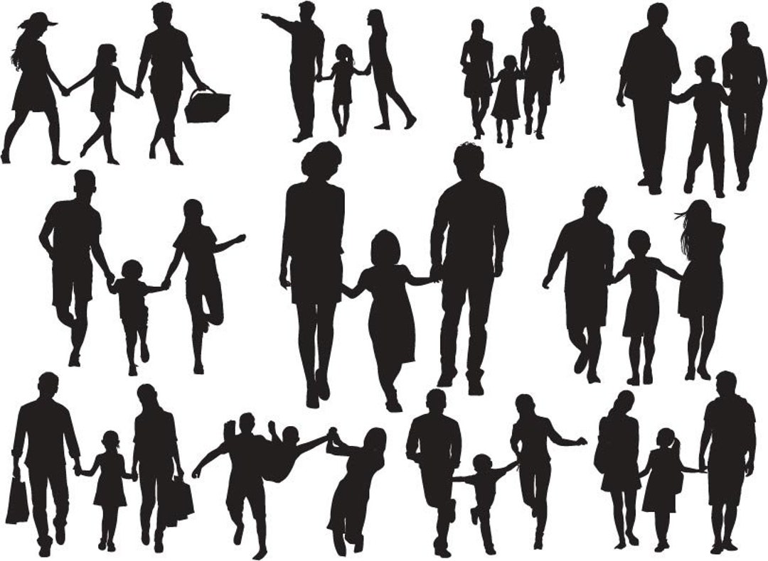 Family Silhouette SVG, Family Printable, Baby, Mom, Father Cricut Cut ...