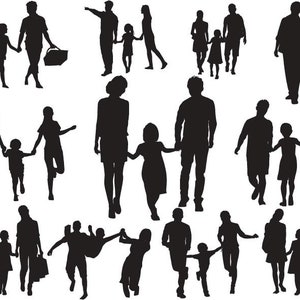 Family Silhouette SVG, Family Printable, Baby, Mom, Father Cricut Cut File Instant Digital Download Vector Clipart