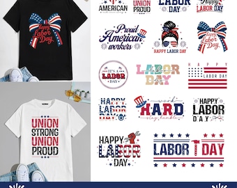 Fiocco patriottico PNG: design per maglietta del Labor Day (download digitale)