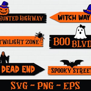 Placa de rua Svg para camisa, Svg de uma placa de rua, Placa de destino Svg, Placa de direção Svg, Placa de Halloween Svg, Main Street Svg