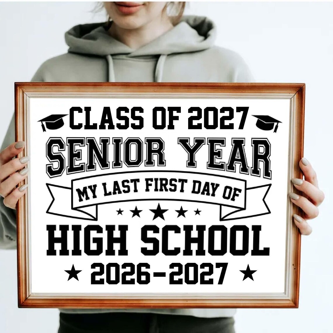 Class of 2027 Senior Year Printable Sign, High School Photo Prop ...