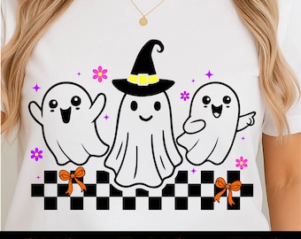 Retro Halloween Ghost PNG: Spooky Season Digital Download