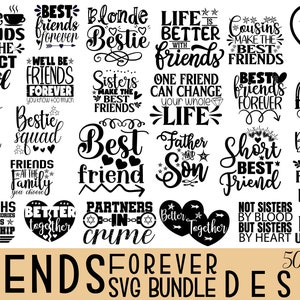 Vrienden SVG-bundel, vrienden SVG, vriendschap Svg-bundel, vriendschapsontwerpen, Bestie-bundel, vriendschapscitaten Instant Download commercieel gebruik