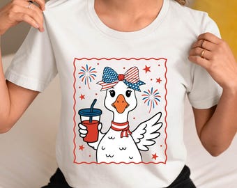 Ganso del 4 de julio PNG: Mamá Ganso Patriótica Descarga Digital