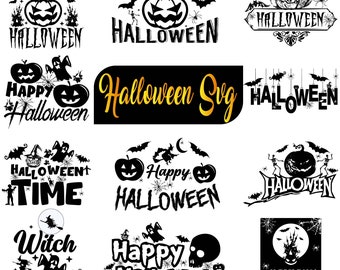 Halloween SVG-paket: Spöklika citat, dekorationer och spökfiler