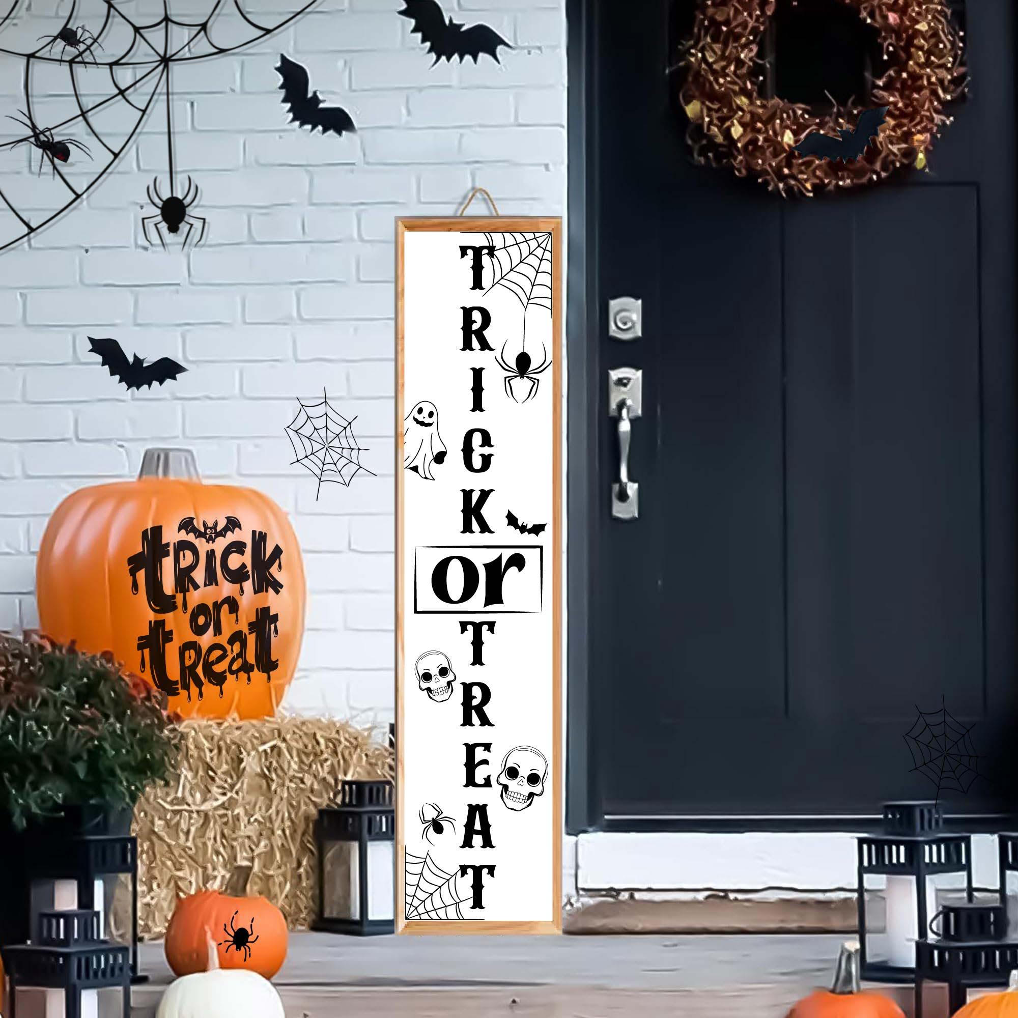Halloween Porch Sign SVG Bundle: Fall Welcome Vertical Sign (digital ...