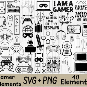 ゲーマー SVG バンドル、ビデオ ゲーム SVG、ボーイズ シャツ SVG、ゲーム コントローラー SVG、プレイ ステーション SVG、Cricut シルエットのカット ファイル、即時ダウンロード