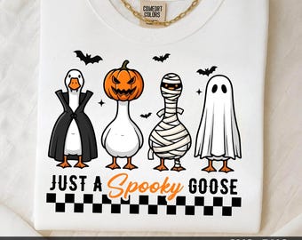 Spooky Goose Halloween PNG: Funny Goose Design (Digital Download