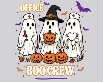Ghost Nurse PNG: Spooky Season Boo Boo Crew Design (Digital Download